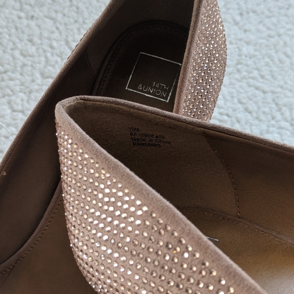 14 & Union rold gold glitter crystal heels - Picture 7 of 7